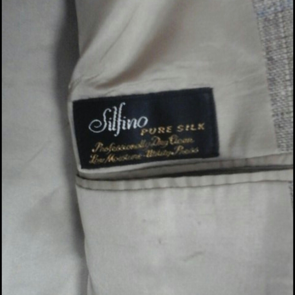 Silfino Mens Tan Pure Silk Sport Blazer Sz. 40R - Picture 4 of 5